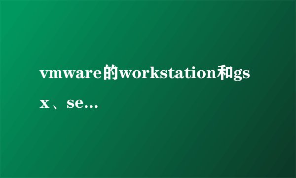 vmware的workstation和gsx、server有什么区别