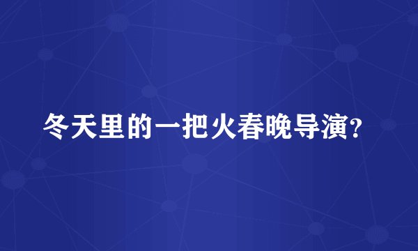 冬天里的一把火春晚导演？