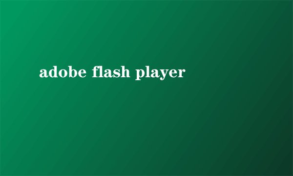 adobe flash player