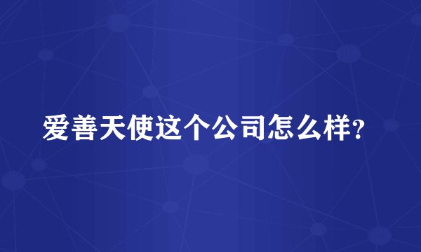 爱善天使这个公司怎么样？