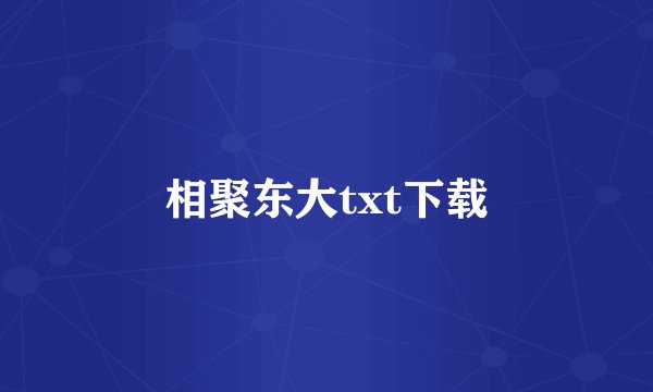 相聚东大txt下载