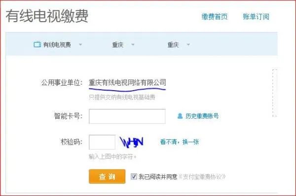 重庆有线电视网上怎么缴费\