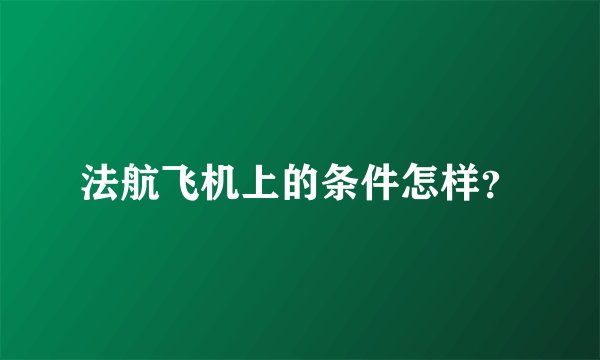 法航飞机上的条件怎样？