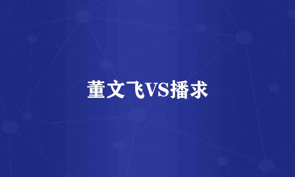 董文飞VS播求