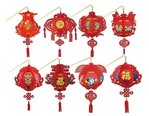 2019手工元宵花灯图片 元宵节儿童手工灯笼图片大全