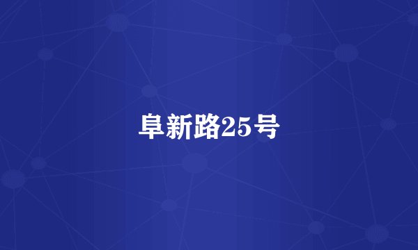 阜新路25号