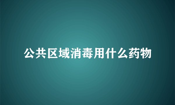公共区域消毒用什么药物