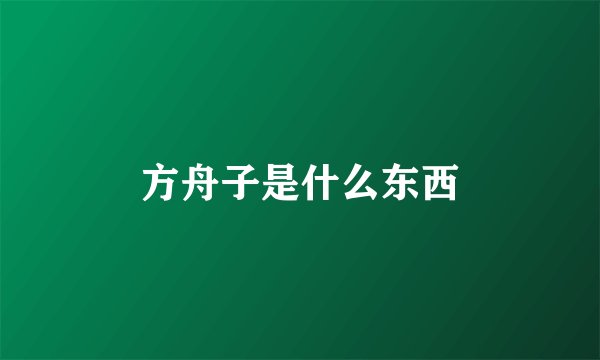 方舟子是什么东西