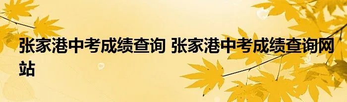 张家港中考成绩查询 张家港中考成绩查询网站