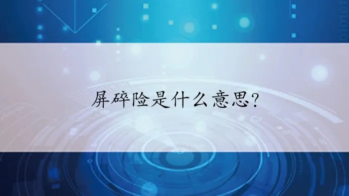 屏碎险是什么意思？