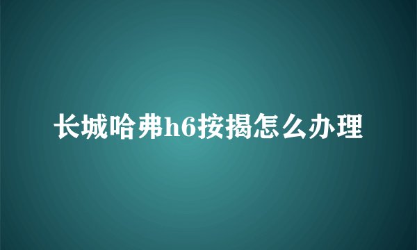 长城哈弗h6按揭怎么办理