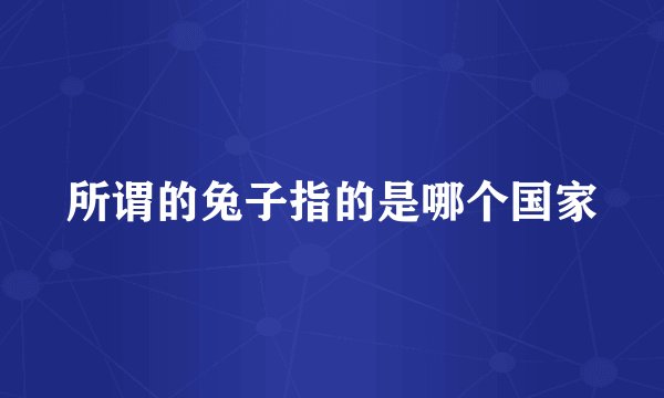 所谓的兔子指的是哪个国家