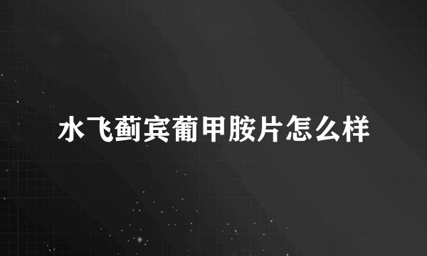 水飞蓟宾葡甲胺片怎么样
