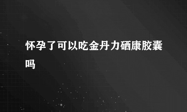 怀孕了可以吃金丹力硒康胶囊吗