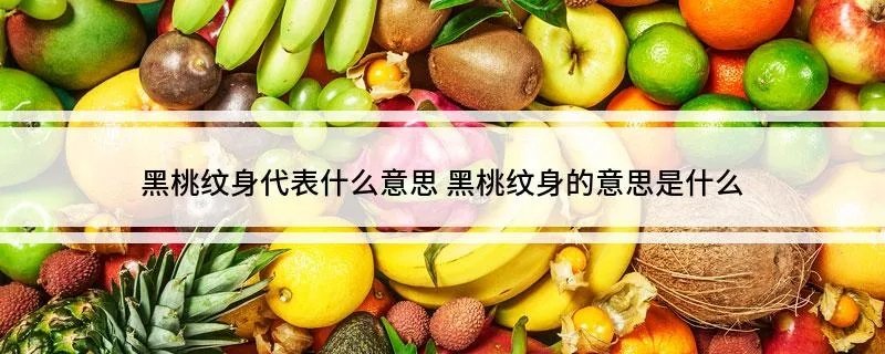黑桃纹身代表什么意思 黑桃纹身的意思是什么