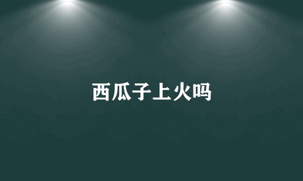 西瓜子上火吗
