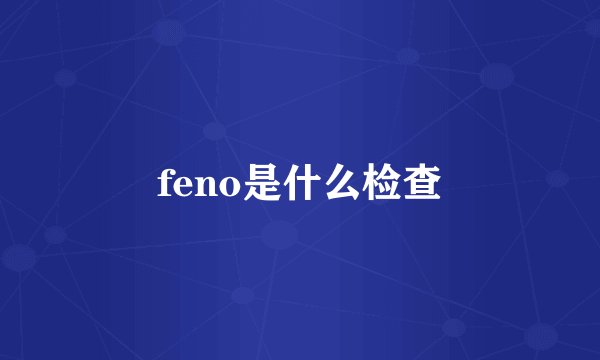 feno是什么检查