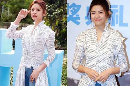 陈妍希晒照露美背吸引众人穿波点裙出席活动成关注焦点