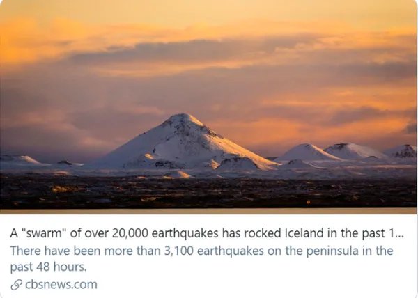 10天地震2万次冰岛火山或将喷发，和气候变化有关系吗？