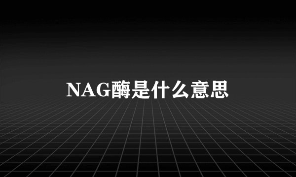 NAG酶是什么意思
