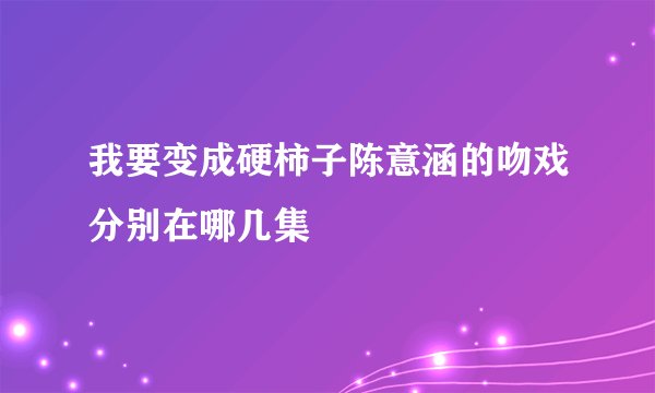 我要变成硬柿子陈意涵的吻戏分别在哪几集
