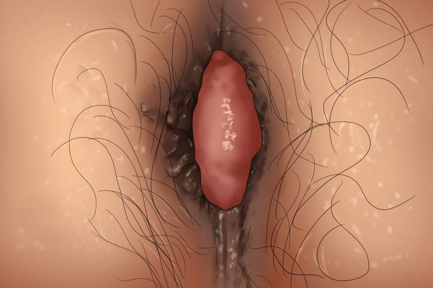 女性外痔疮肉球图片