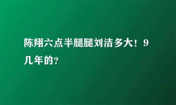 陈翔六点半腿腿刘洁多大！9几年的？