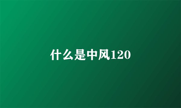 什么是中风120