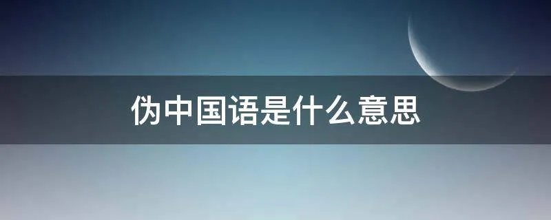 伪中国语是什么意思