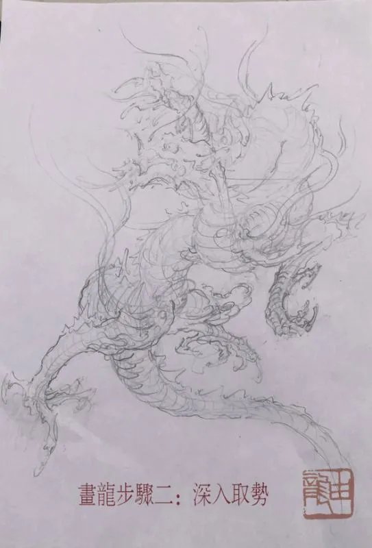 怎样画龙的图片大全