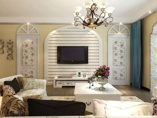 田园风格电视墙，这抹清新范儿很足~