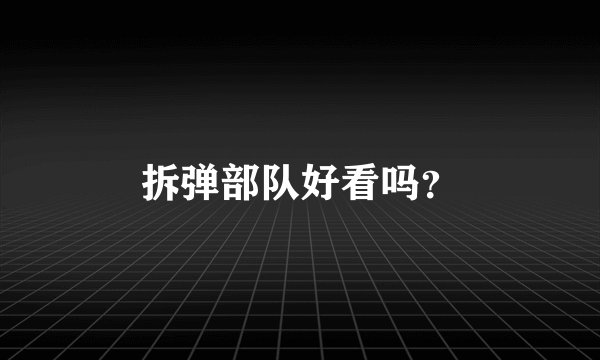 拆弹部队好看吗？