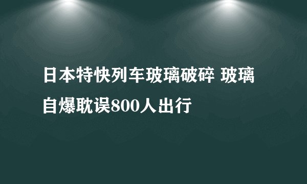 日本特快列车玻璃破碎 玻璃自爆耽误800人出行