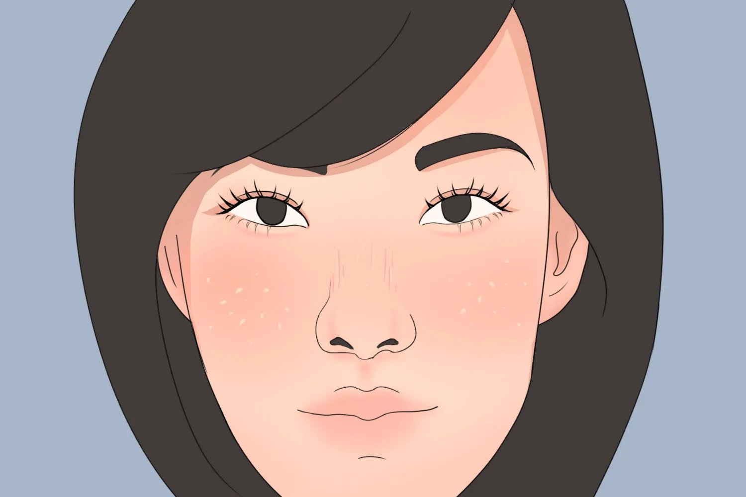 鼻梁上有竖纹的图片