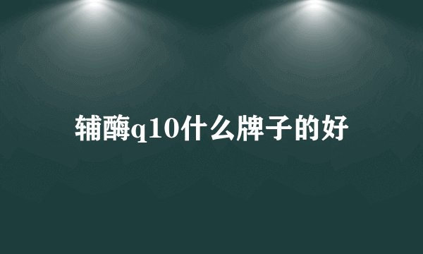 辅酶q10什么牌子的好