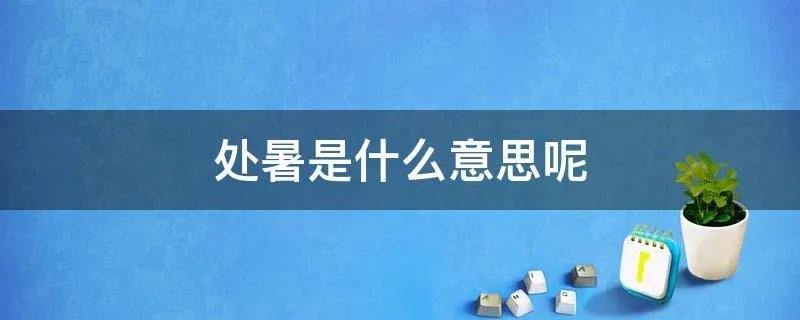 处暑是什么意思呢