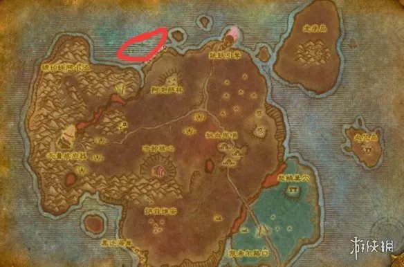 《魔兽世界》秘血岛藏帆暗礁位置