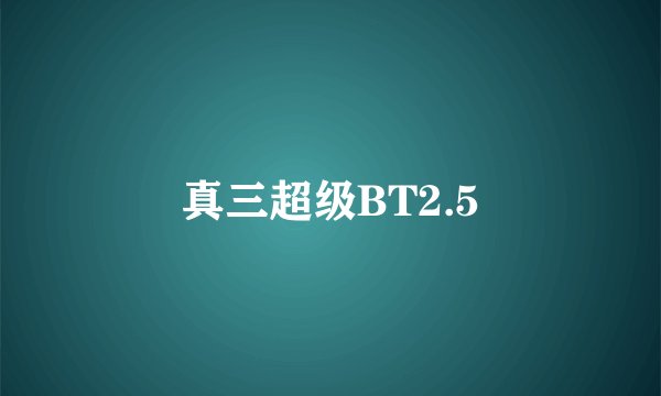 真三超级BT2.5