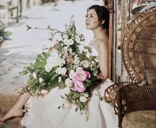 秋瓷炫婚纱照曝光：诠释了什么叫做美如画