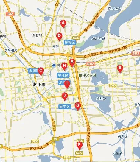 苏州申通快递网点分布图