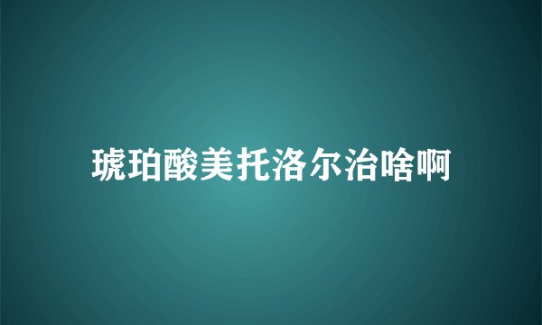 琥珀酸美托洛尔治啥啊