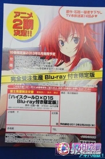 《High School DXD》第二季动画化