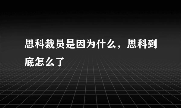 思科裁员是因为什么，思科到底怎么了