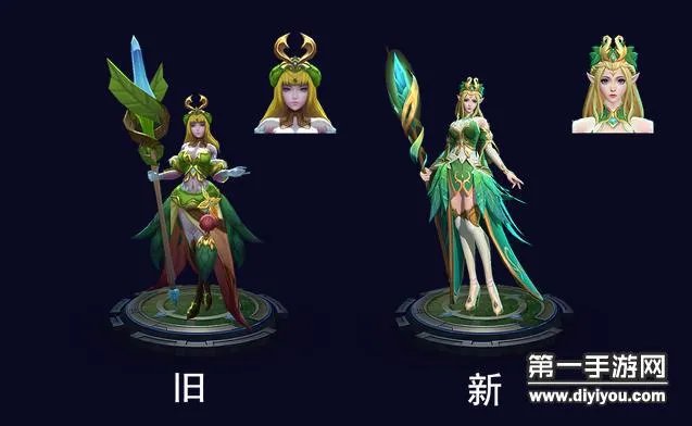 王者荣耀新版王昭君降临 新老王昭君原画图片对比