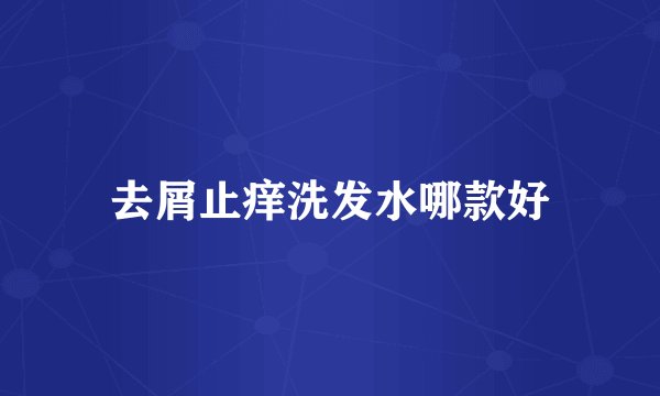 去屑止痒洗发水哪款好