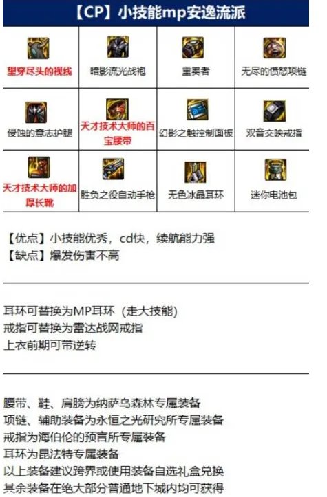 dnf110版本机械师装备怎么选择