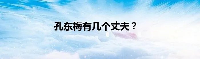 孔东梅有几个丈夫？