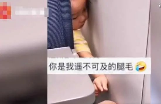 萌娃坐高铁拔后座乘客腿毛 现场画面曝光实在是太可爱了