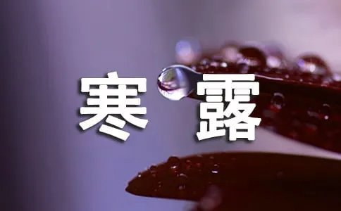 寒露的优美诗句