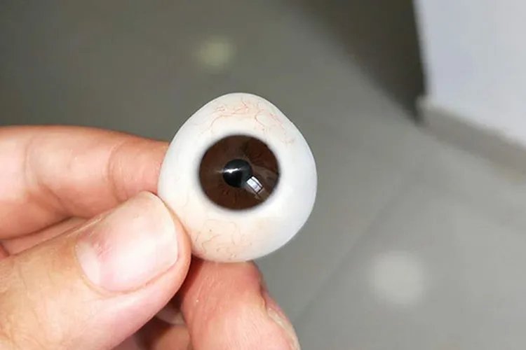 义眼片和正常眼睛的图片